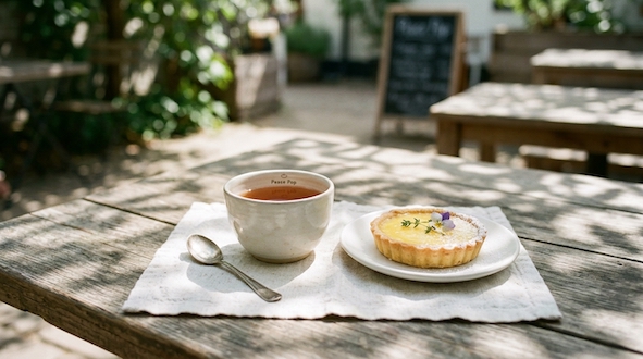 tea and lemon tart