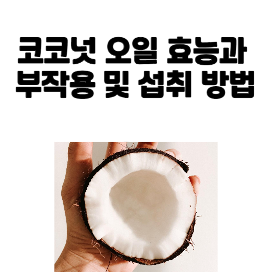 코코넛 오일 효능과 부작용 및 섭취 방법