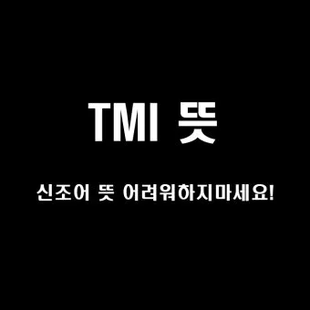 tmi 뜻과 3가지 상황별 해석 자료집_9