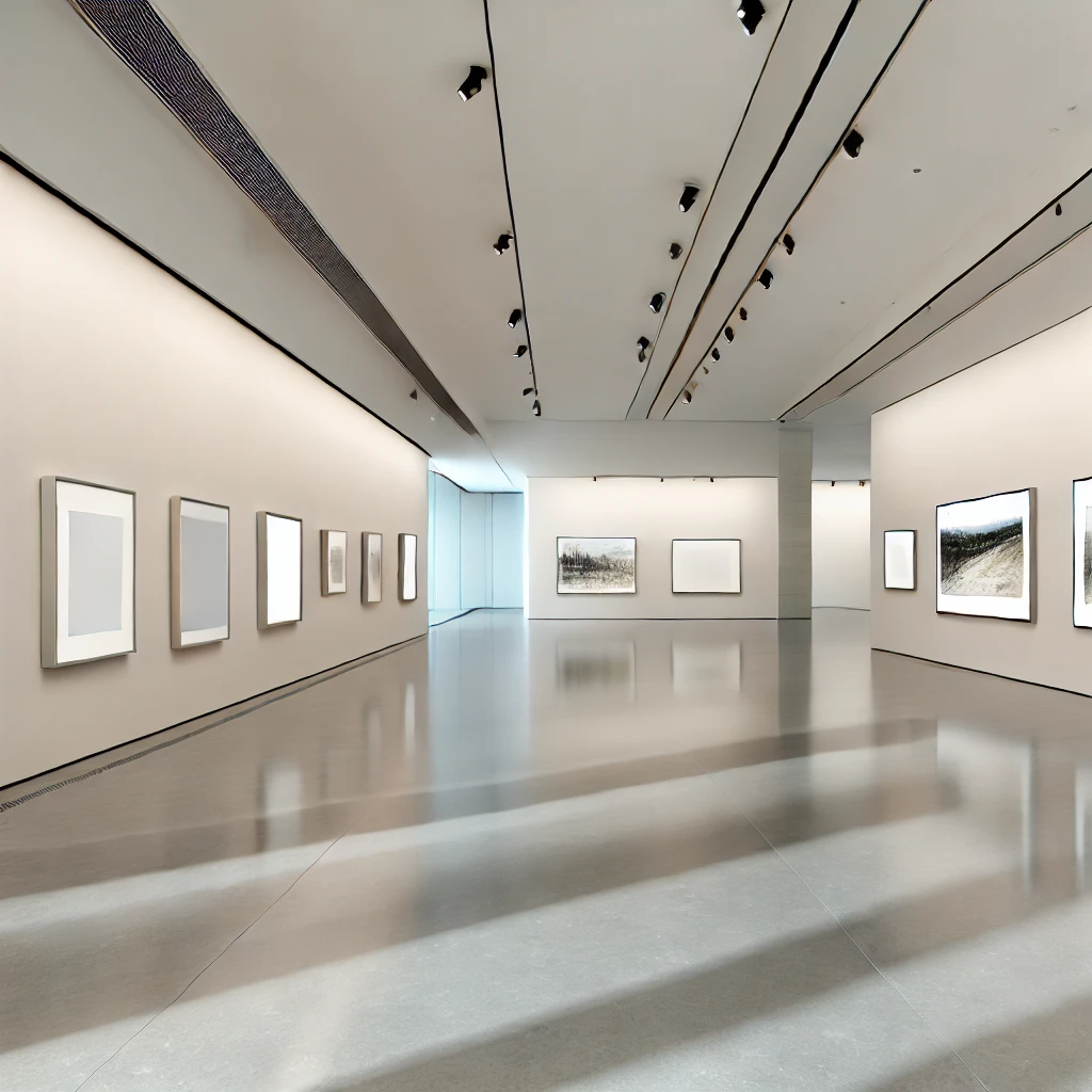미술관 실내 내부 환경의 이미지