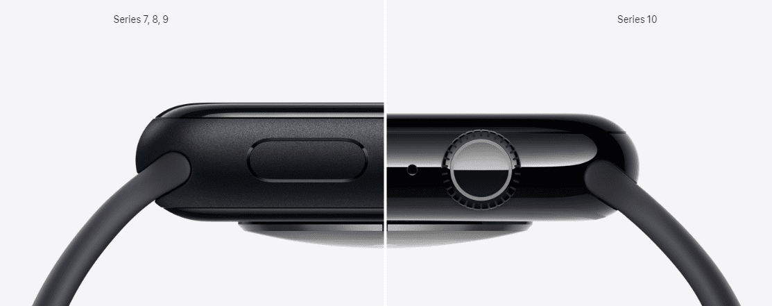 애플워치10 측면 사이즈 비교