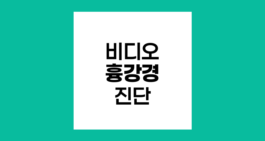 비디오 흉강경 진단 가능 질환과 적용 범위