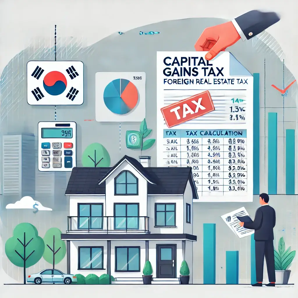 외국인의 한국 부동산 양도소득세 개념과 세금 계산 예시