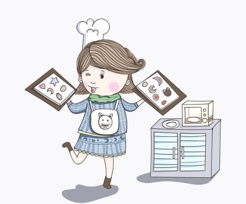 엄마가 요리하는 이미지