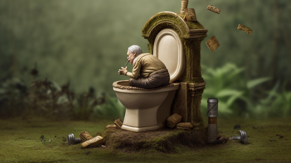 변비때문에 고생하는 남성