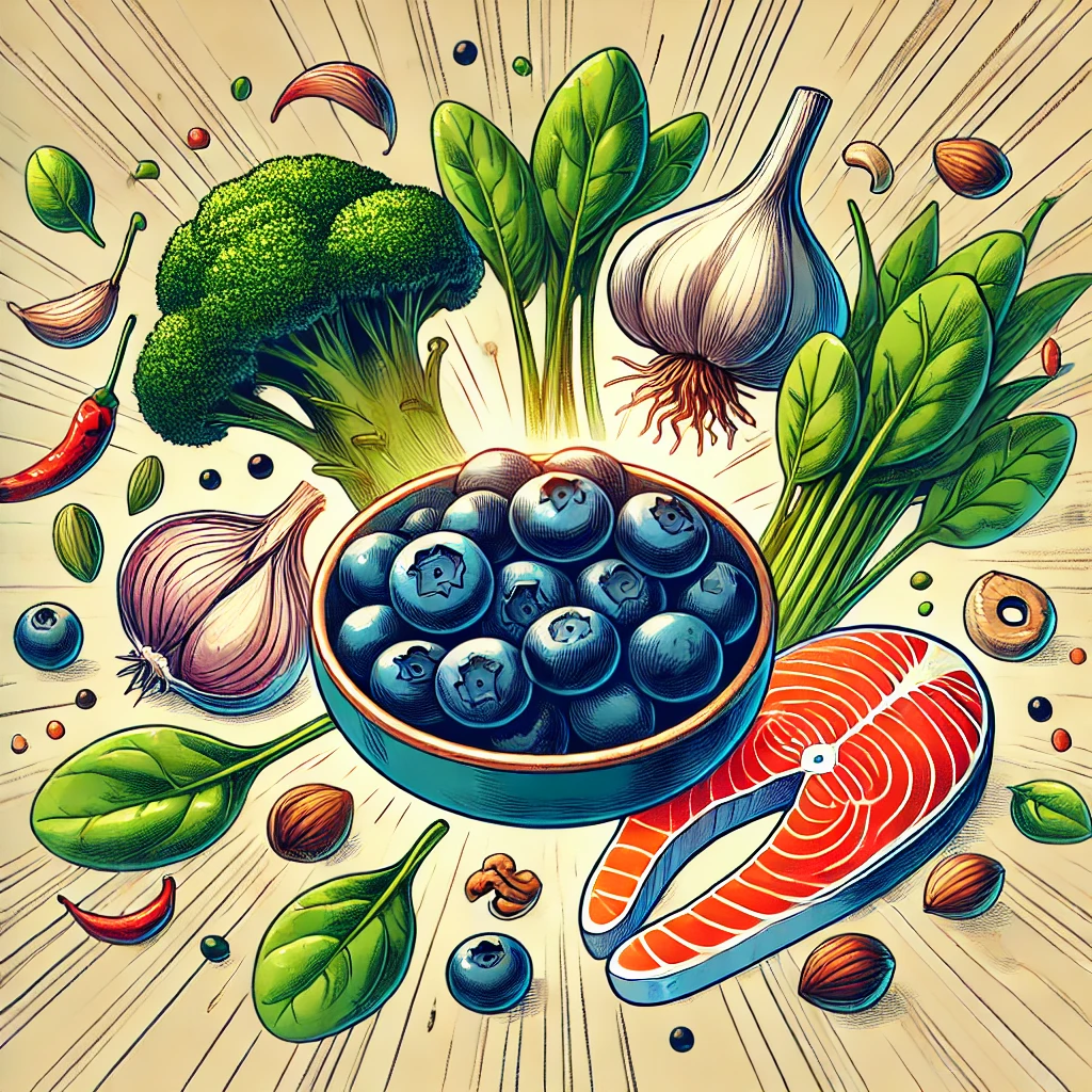 면역력 높이는 건강음식 이미지