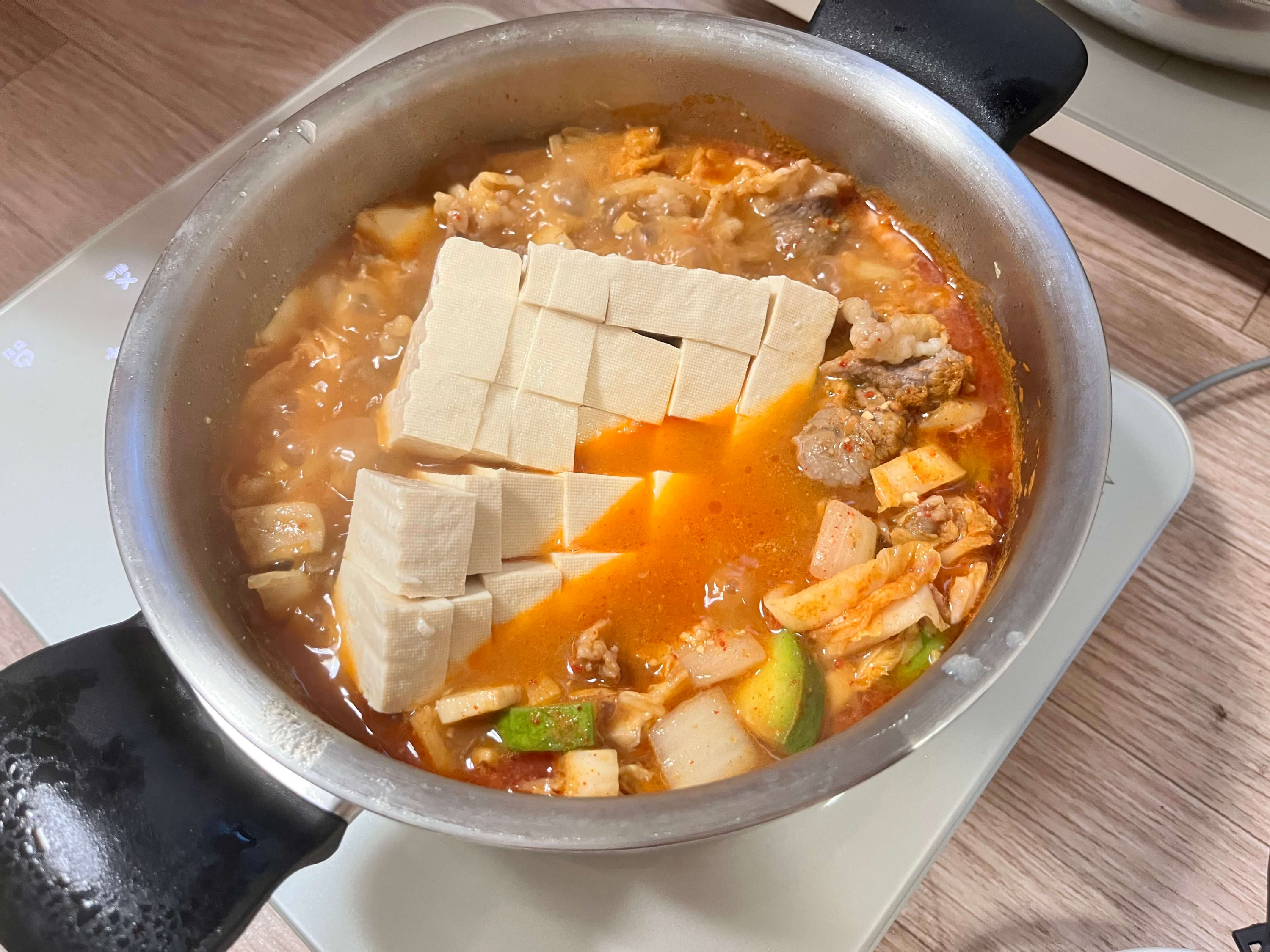 간단한 차돌 알배추 된장찌개