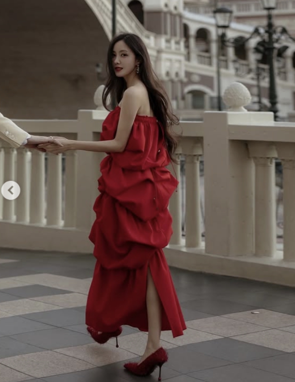 효민장미드레스사진