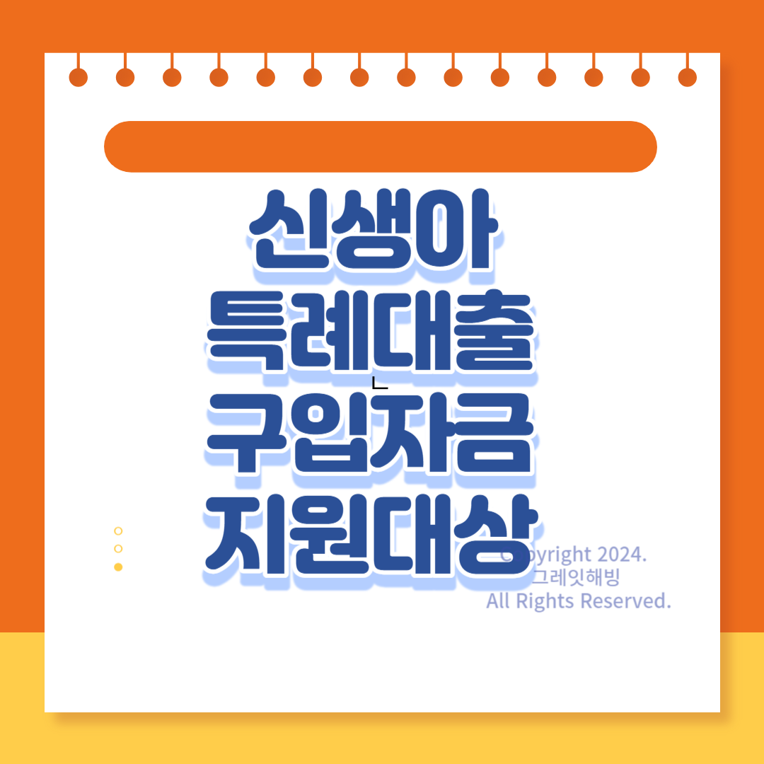 신생아 특례자금 대출 신청 지원대상