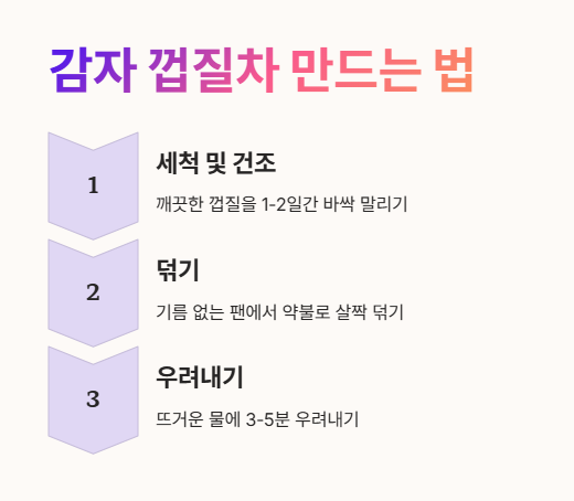 감자 껍질차 만드는 법