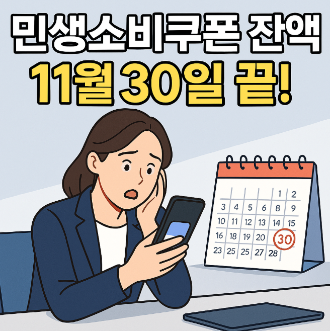민생회복 소비쿠폰 11월 30일 마감