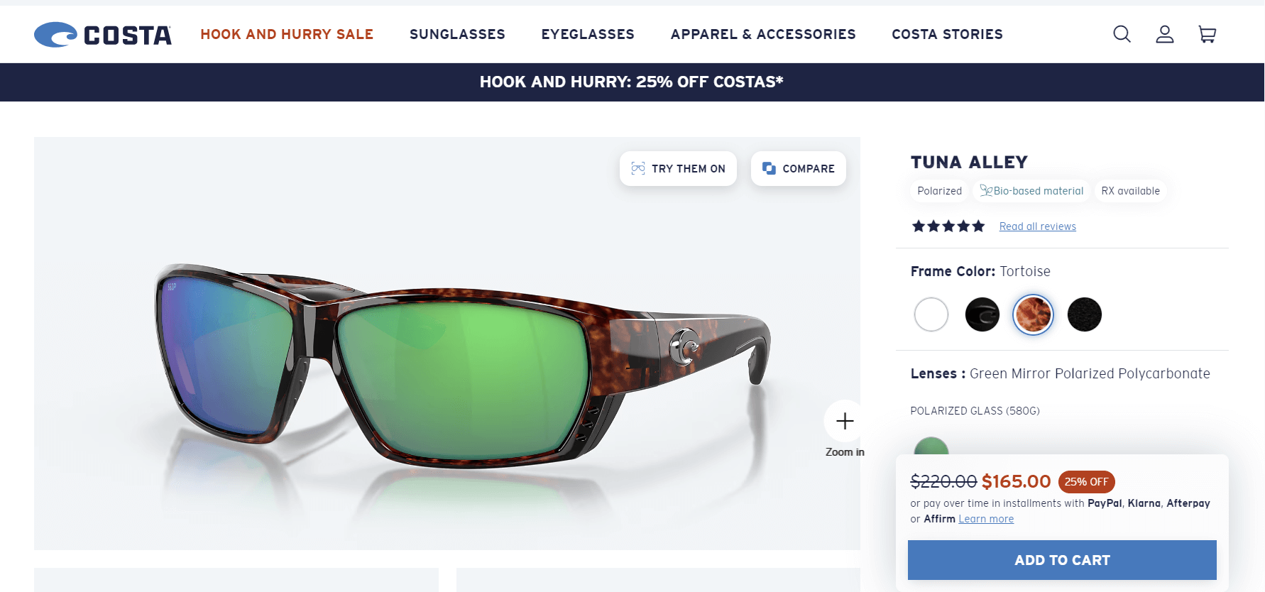 Costa Del Mar Tuna Alley Polarized