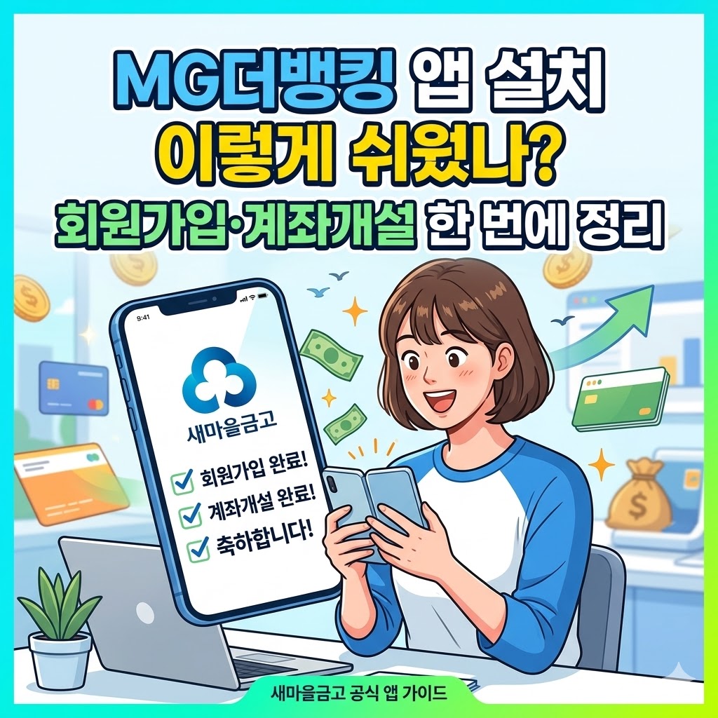 MG더뱅킹 앱 설치 이렇게 쉬웠나? 회원가입&middot;계좌개설 한 번에 정리