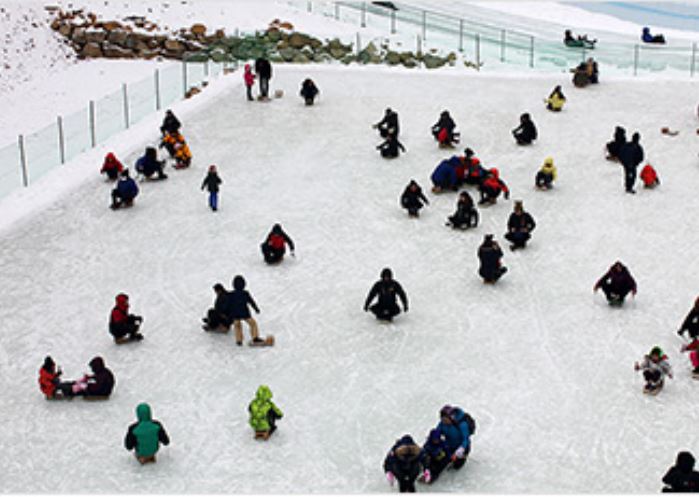 충남 청양 알프스마을 칠갑산 얼음분수축제