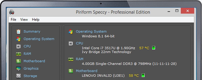 Speccy (PC의 사양과 구성 요소를 파악)