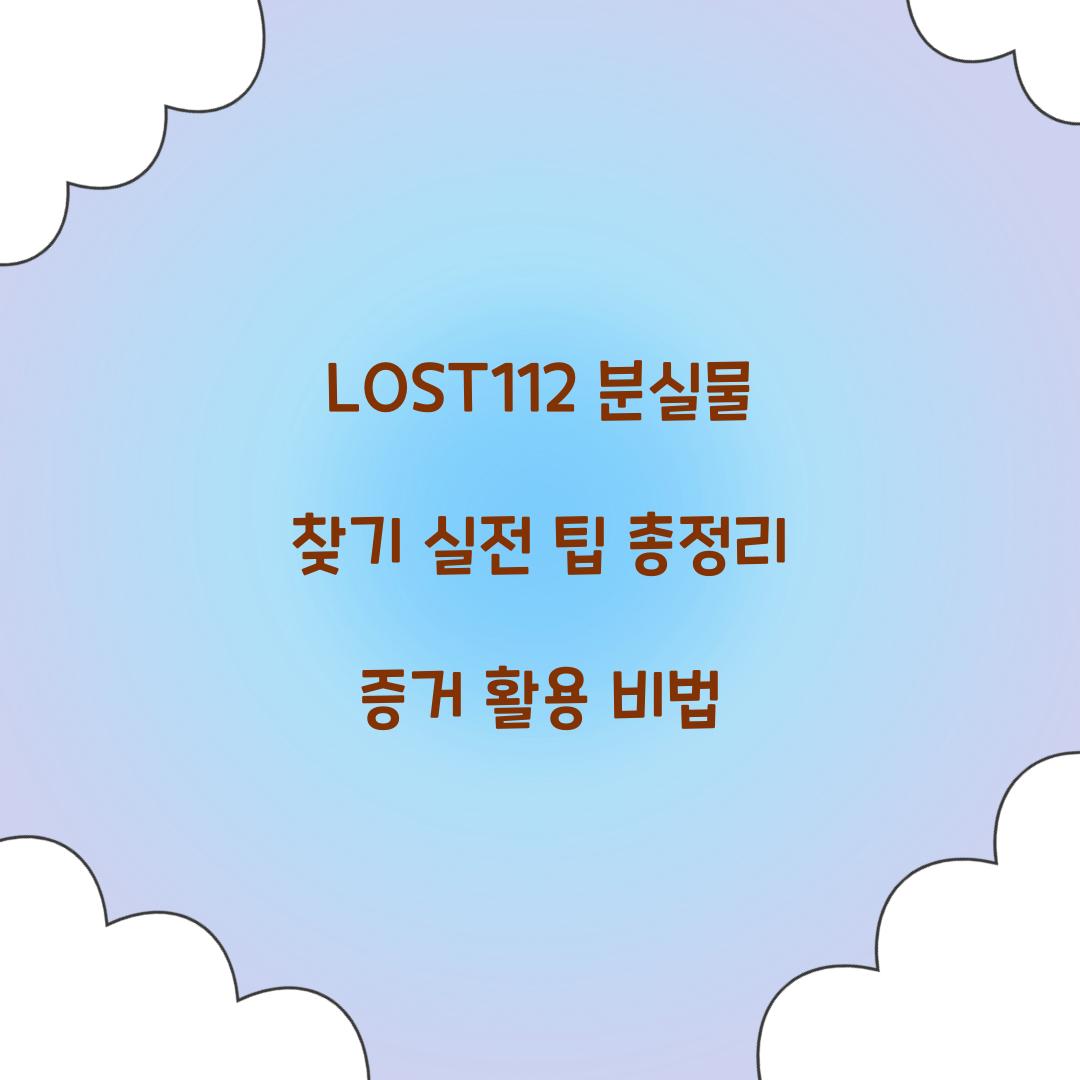 LOST112 분실물 찾기