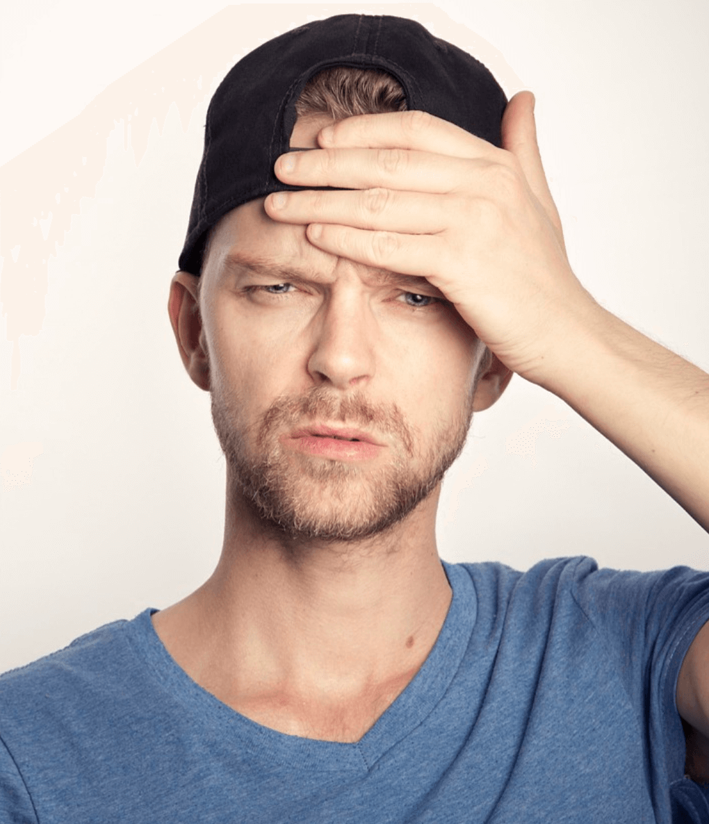 두통이-있는듯한-남자