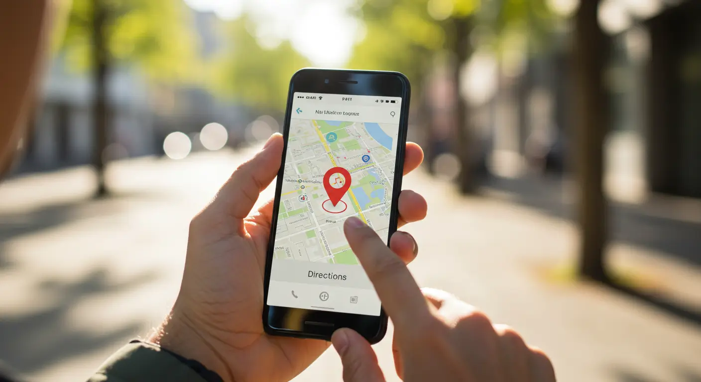 스마트폰 지도로 가장 가까운 서민금융통합지원센터를 검색하는 모습