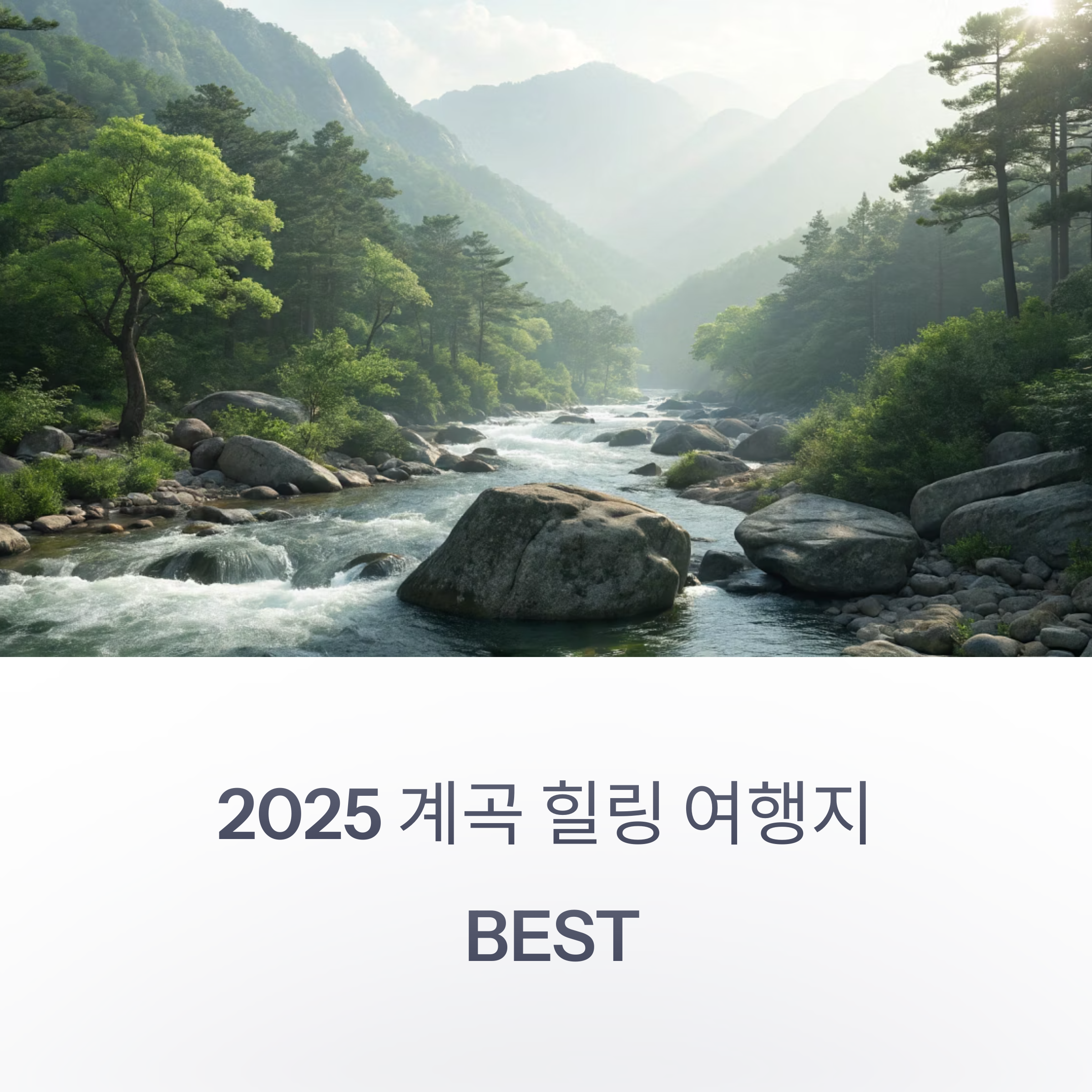 더위와 일상 스트레스를 날리는 2025 계곡 힐링 여행지 BEST