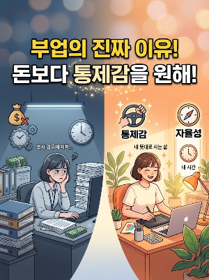 사람들이 부업을 찾는 이유는 돈보다 통제감을 원하기 때문이다