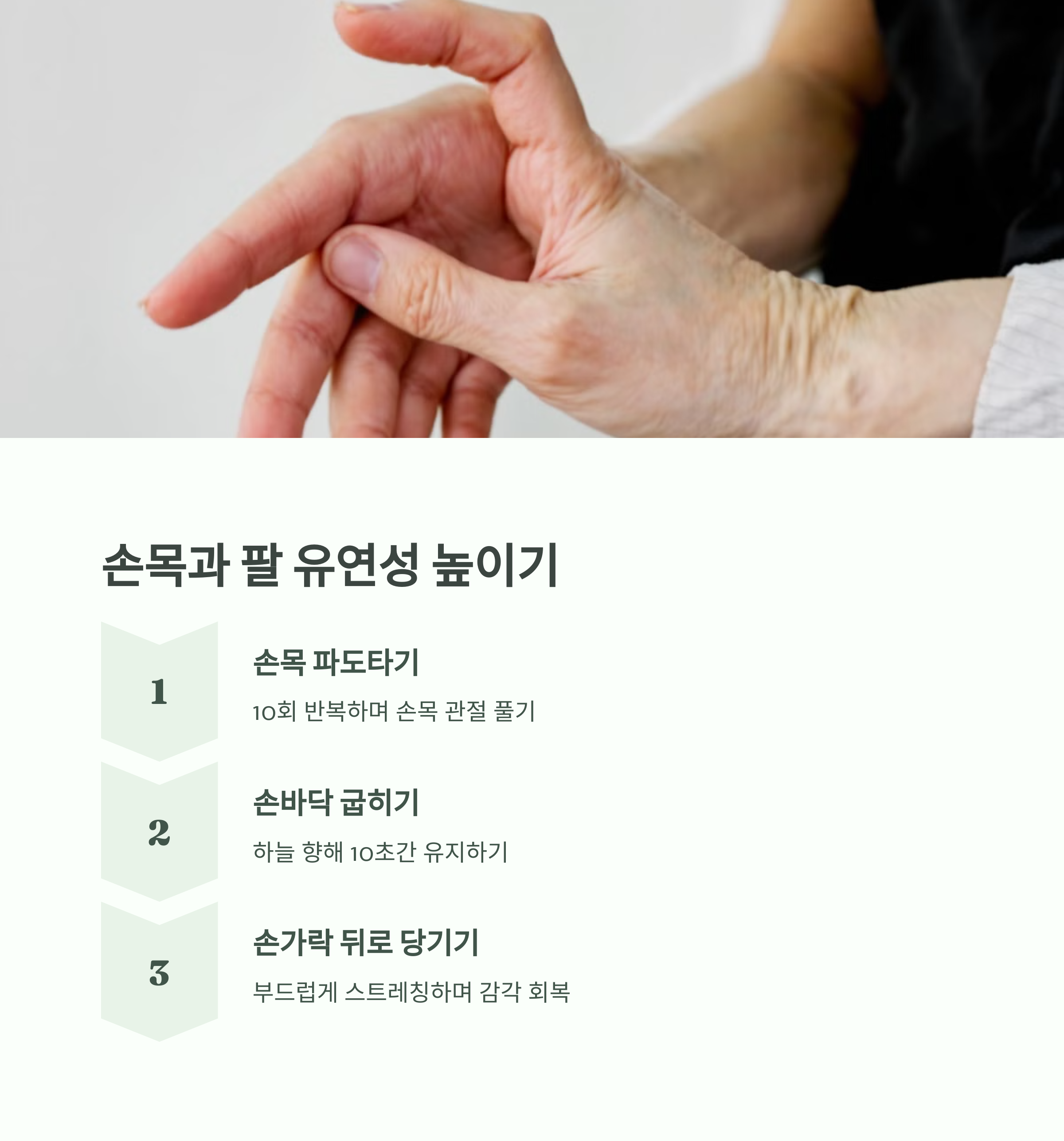 손목과 팔 유연성 높이기