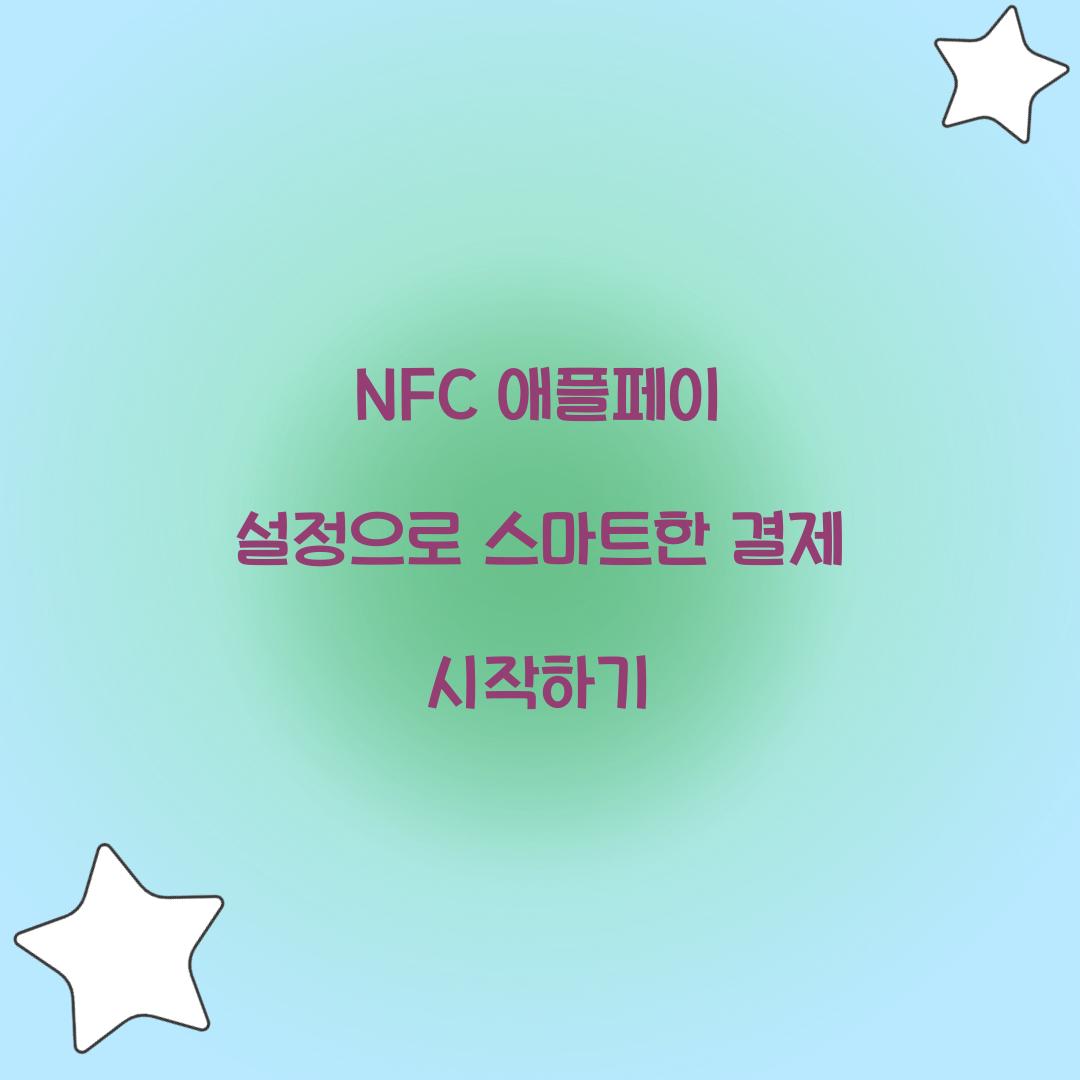 NFC 애플페이 설정