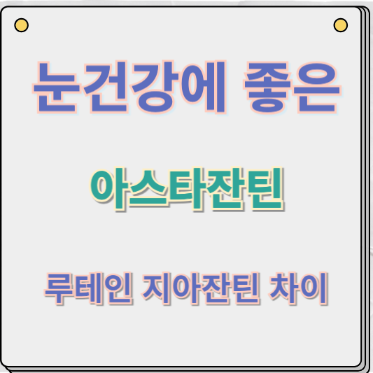 눈건강에좋은 아스타잔틴