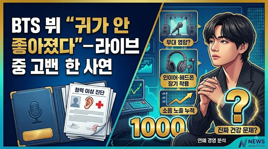 BTS 공연중 청력 이상 고백 이미지