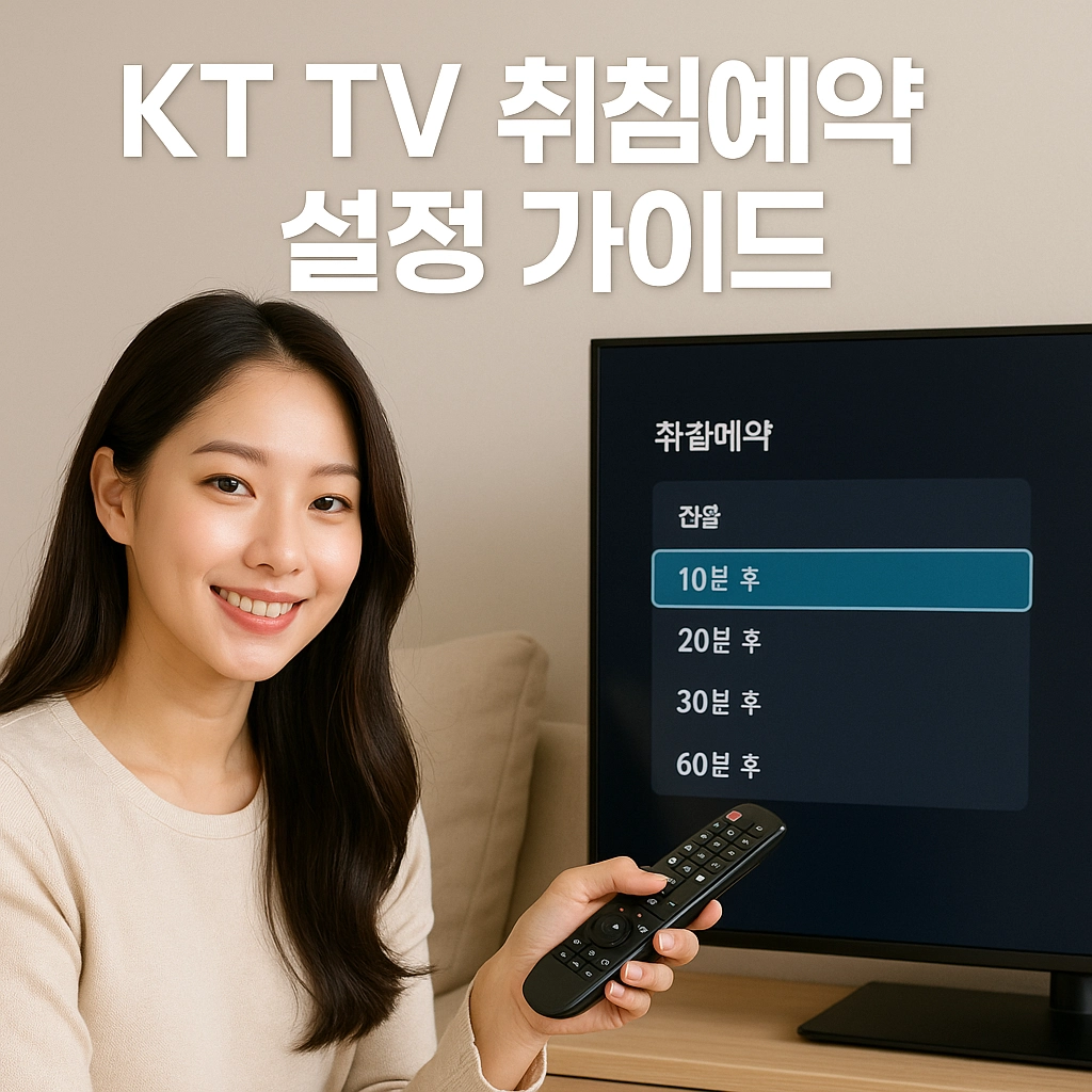 KT TV 취침예약 설정 가이드