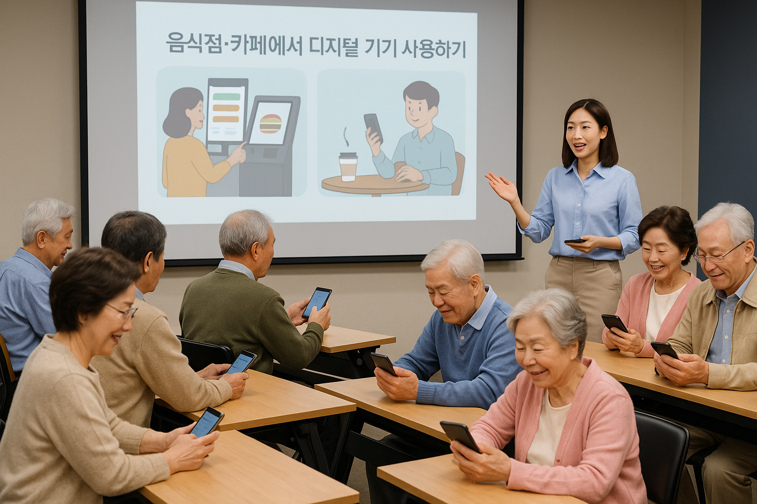 시니어 대상 맞춤형 디지털 교육법 (인지능력, 반복학습, 시청각자료)