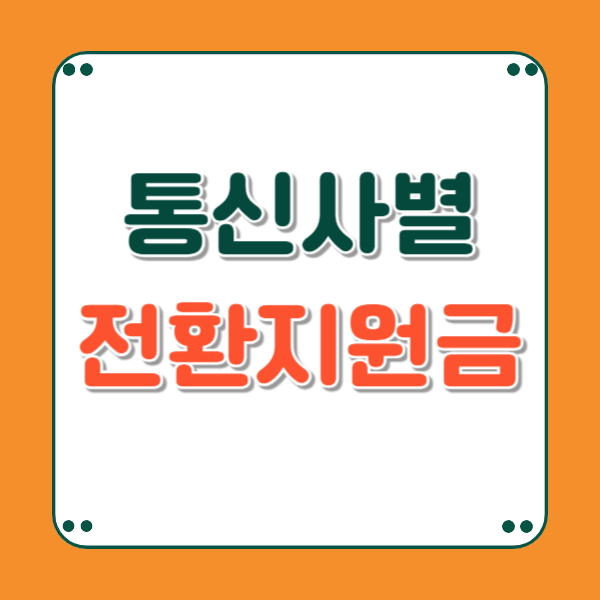 번호이동 전환지원금