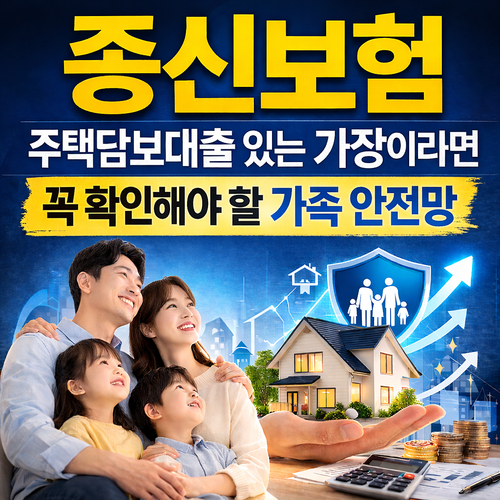 종신보험, 주택담보대출 있는 가장이라면 꼭 확인해야 할 가족 안전망