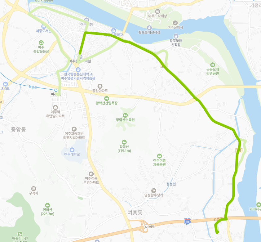 여주-913-1번-버스-노선-지도