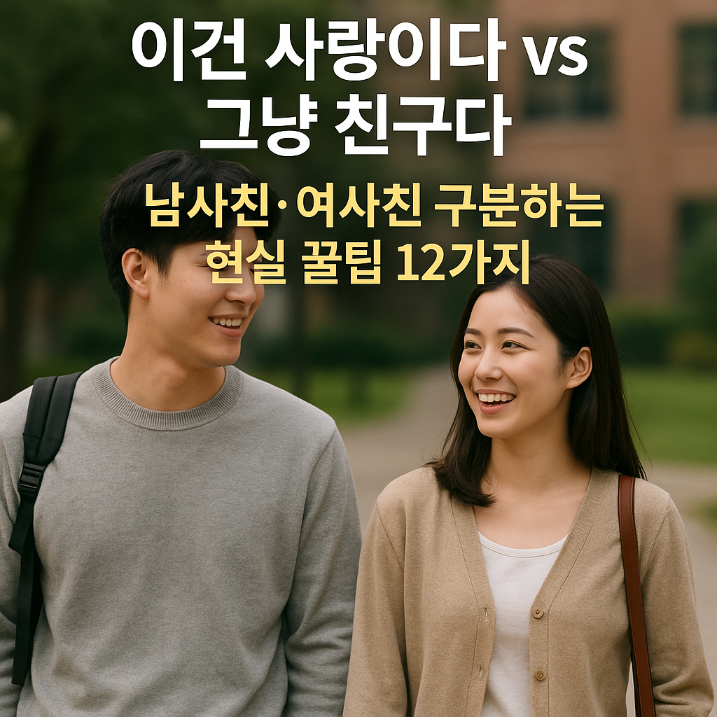 남사친 여사친 구분하는 현실 꿀팁 12가지