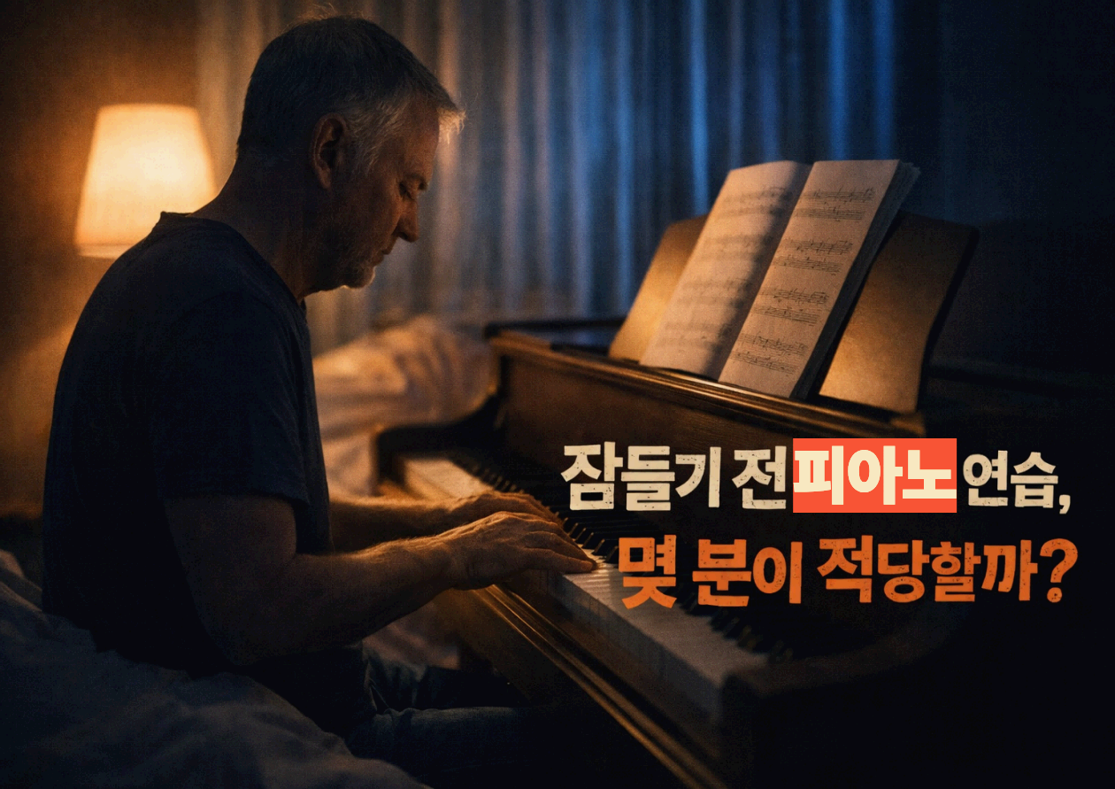 잠들기 전 피아노 연습, 몇 분이 적당할까? - 수면을 돕는 연습 vs 잠을 깨우는 연습의 차이