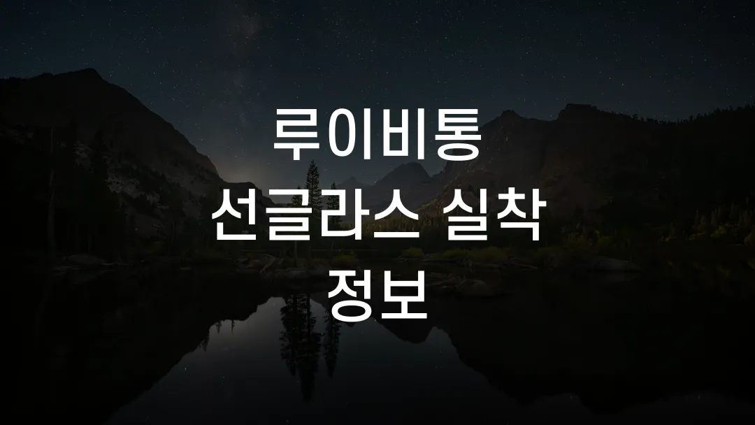 루이비통 선글라스 실착 정보