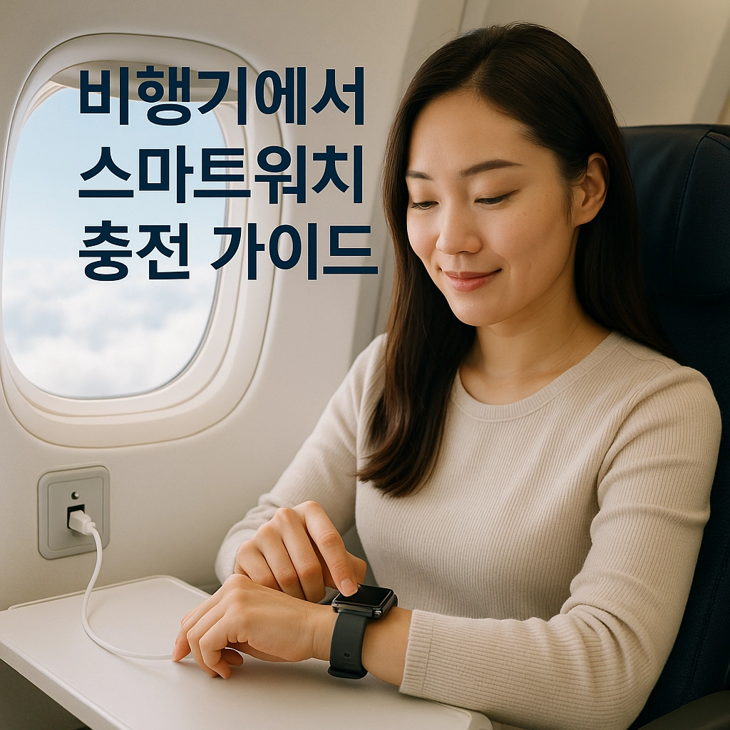 비행기 기내 스마트워치 충전 안내