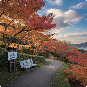 2025년 단풍 절정 시기 - 부산&middot;제주권 단풍 명소 가상 이미지