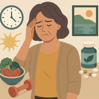 갱년기 여성에 관한 사진