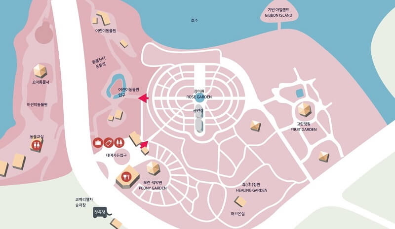 서울대공원 테마가든 장미원 지도