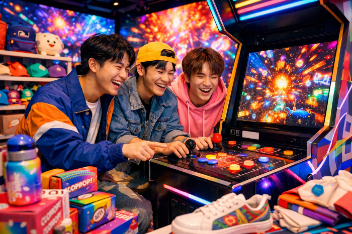 놀이와 리테일이 결합된 리테일 테인먼트 콘텐츠를 즐기는 소비자들.