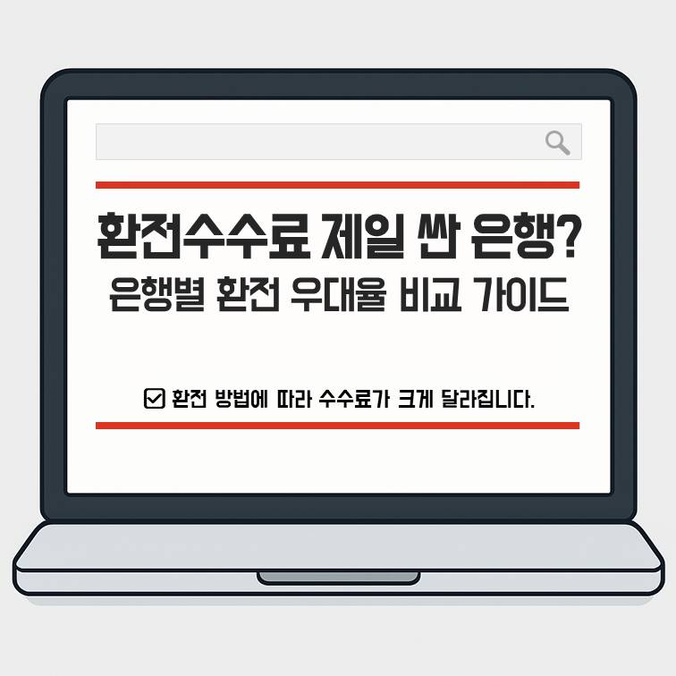 환전 수수료 제일 싼 은행과 환율 우대율 비교 가이드 대표 이미지