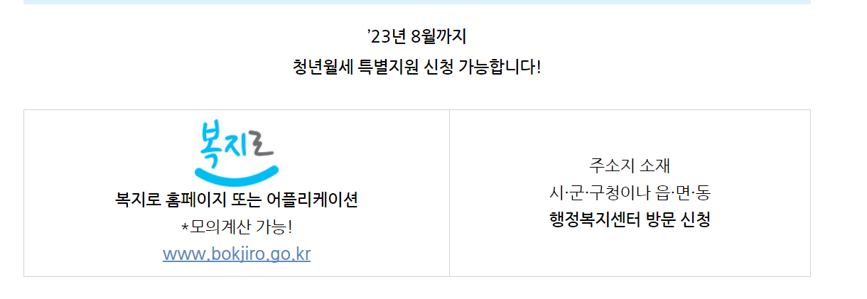 청년월세특별지원