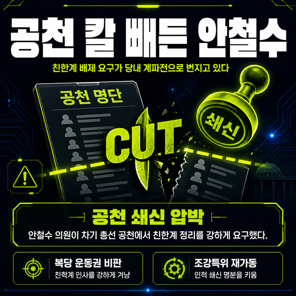 공천 칼 빼든 안철수