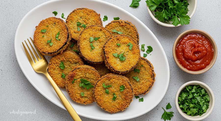 비건요리, 맛있게 구워 먹는 가지 돈가스