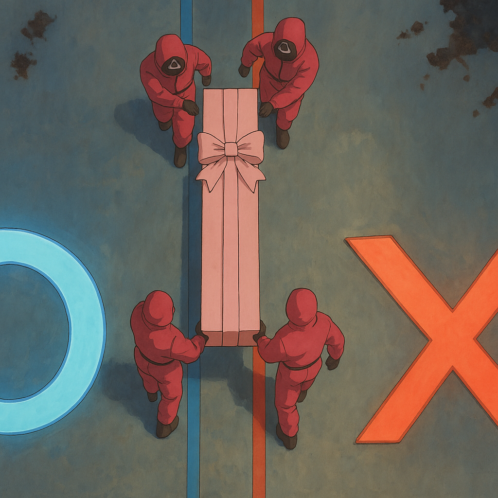 오징어-게임-핑크-리본-관과-병정의-등장