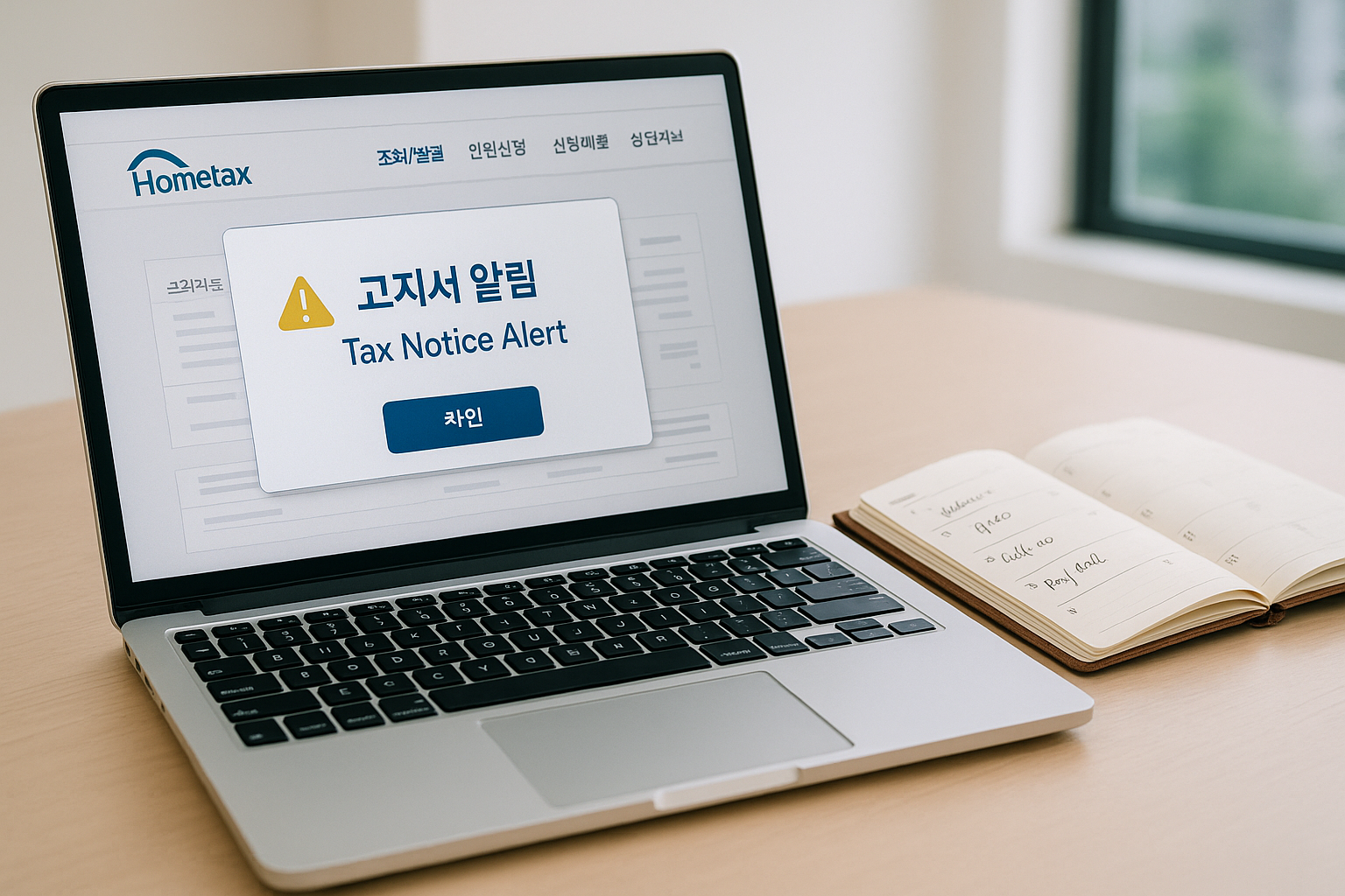 홈택스 고지서 알림 기능