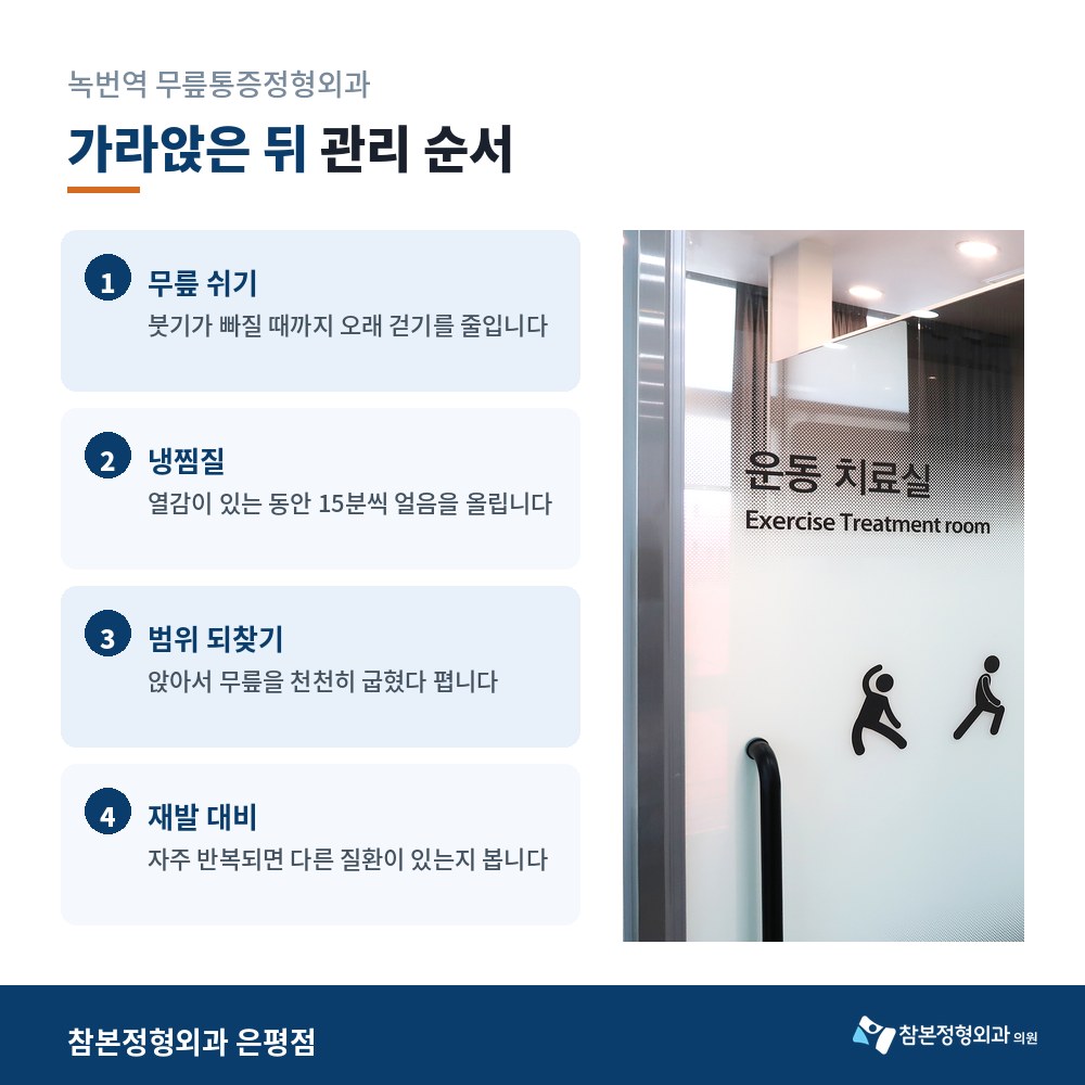 녹번역 무릎통증정형외과 운동치료실