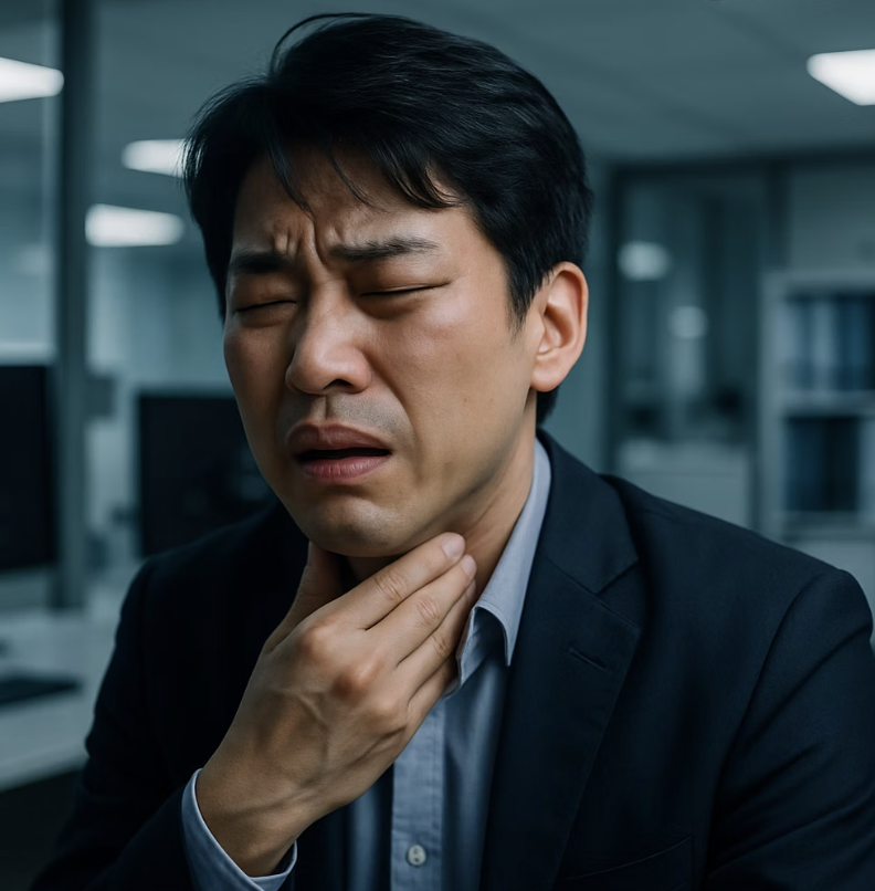 목소리 변화와 귀의 통증