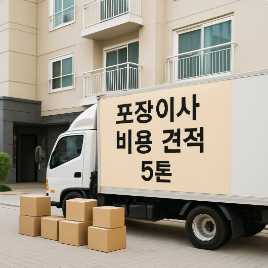 33평 아파트 포장이사 비용 5톤 견적 후기